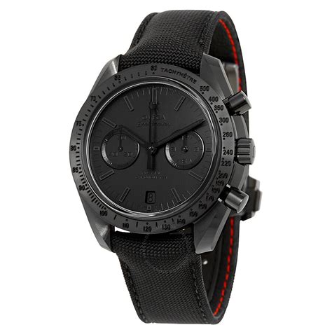 omega speedmaster dark side of the moon black black